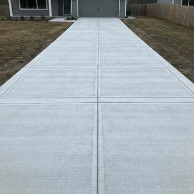 Concrete driveway installation