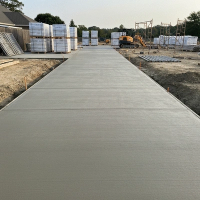Image of concrete driveway installation