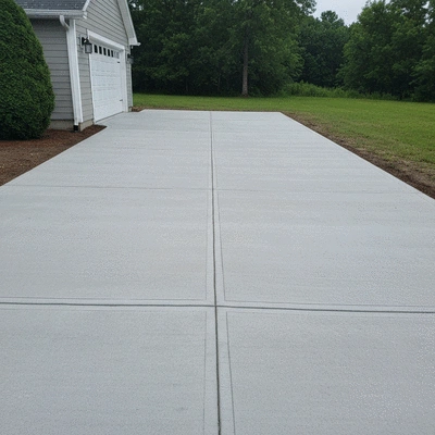 Concrete driveway installation