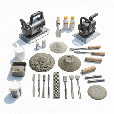 Concrete repair tools and materials