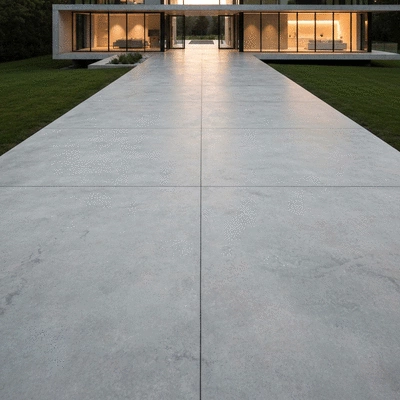 Beautifully finished concrete driveway