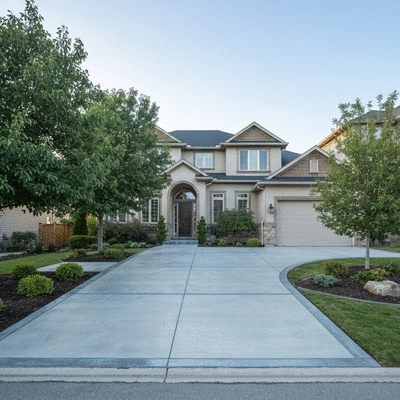 Concrete driveway installation