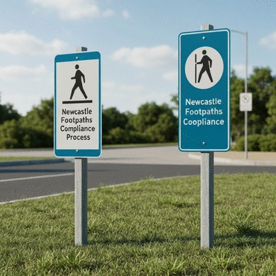 Compliance process for Newcastle footpaths