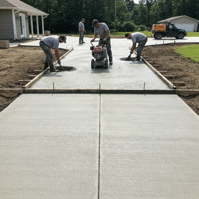 Concrete driveway installation scenario